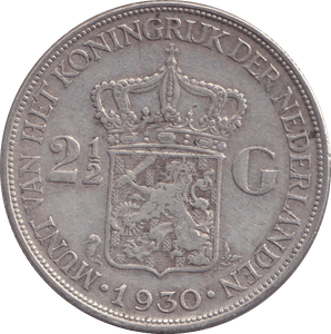 1930 2 1/2 GULDEN NETHERLANDS - WORLD COINS - Cambridgeshire Coins