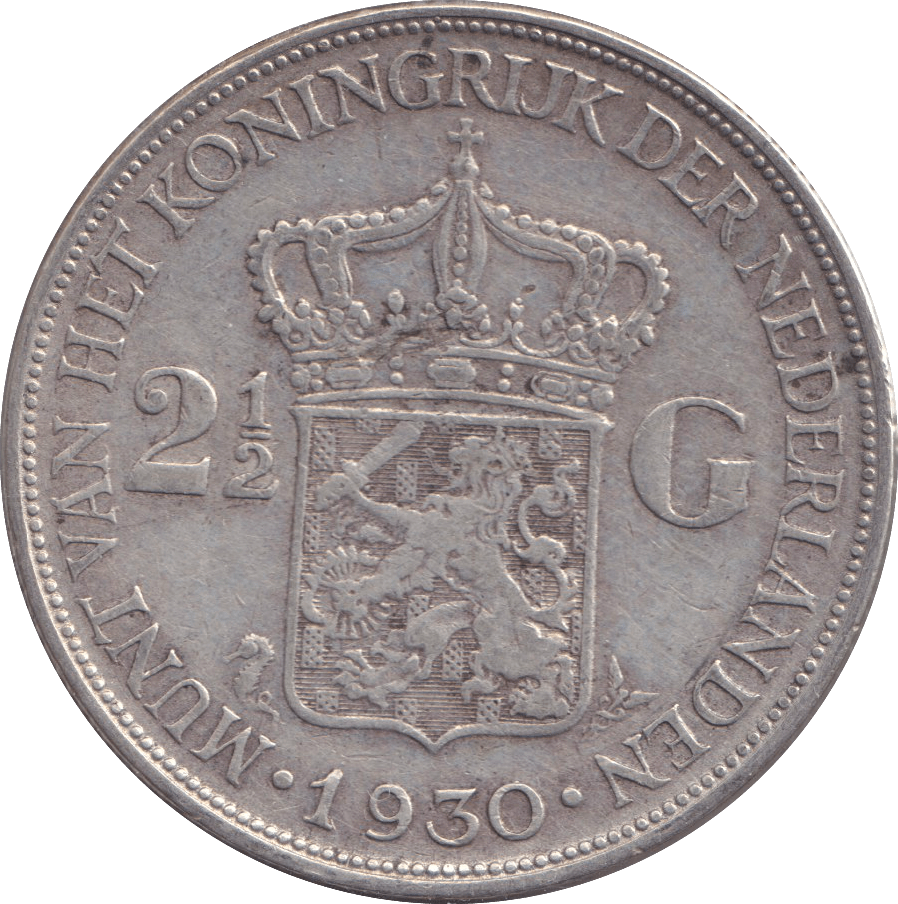 1930 2 1/2 GULDEN NETHERLANDS - WORLD COINS - Cambridgeshire Coins