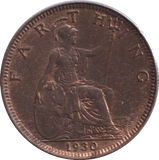 1930 FARTHING ( GVF ) - FARTHING - Cambridgeshire Coins