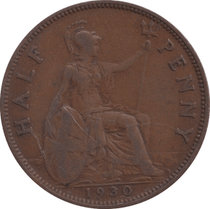 1930 HALFPENNY GEORGE V ( GF ) - HALFPENNY - Cambridgeshire Coins