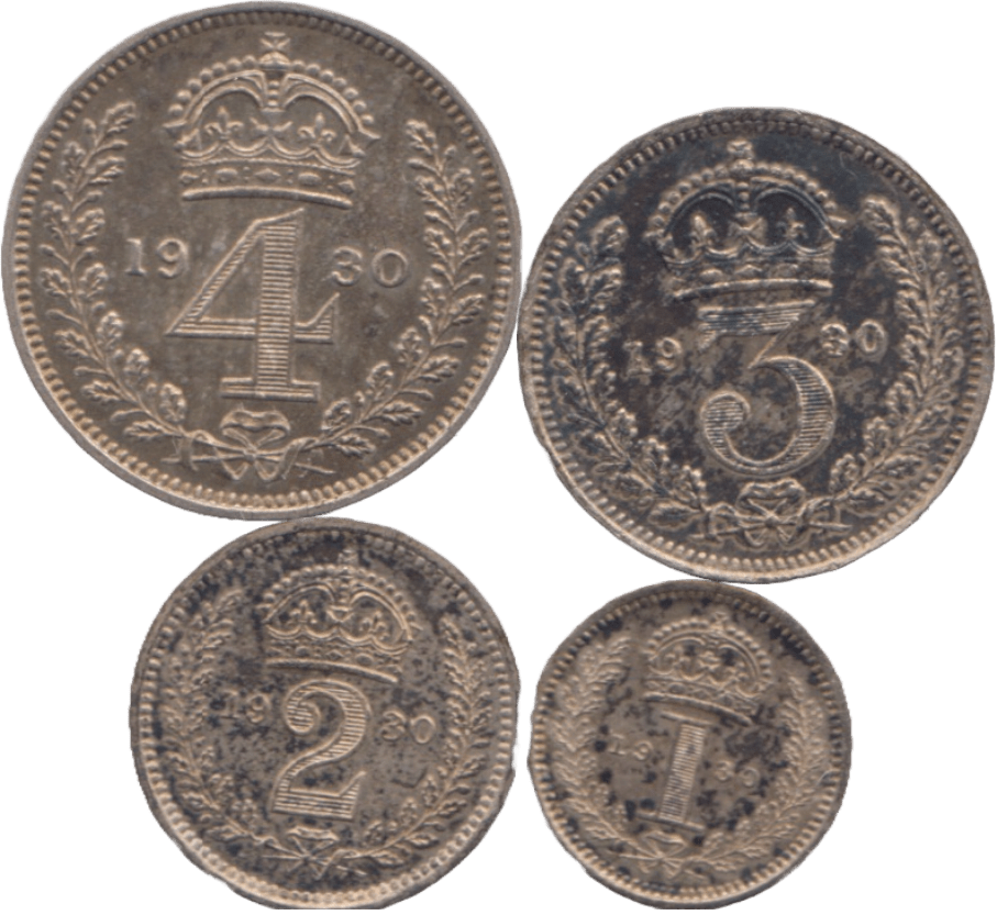 1930 MAUNDY SET GEORGE VI - Maundy Set - Cambridgeshire Coins