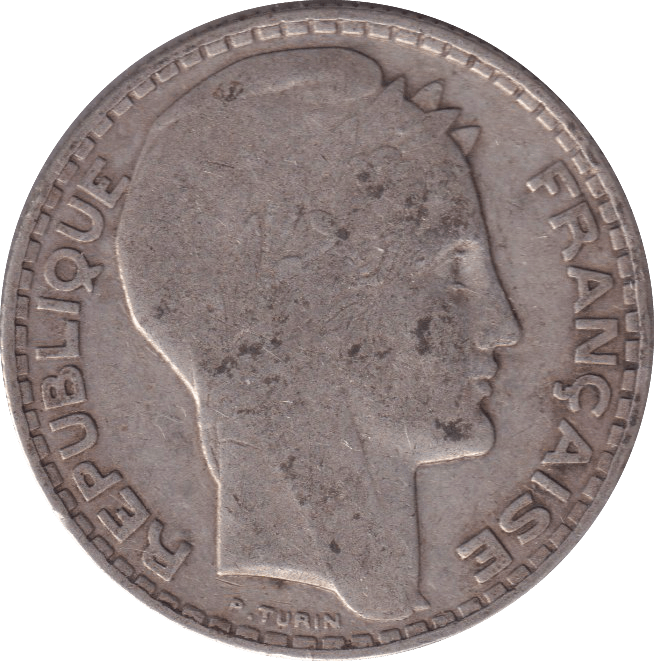 1930 SILVER 10 FRANCS FRANCE - SILVER WORLD COINS - Cambridgeshire Coins