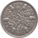 1930 SIXPENCE ( EF ) - Sixpence - Cambridgeshire Coins