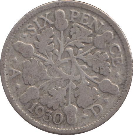 1930 SIXPENCE ( FINE ) - SIXPENCE - Cambridgeshire Coins