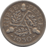 1930 THREEPENCE ( GF ) - THREEPENCE - Cambridgeshire Coins