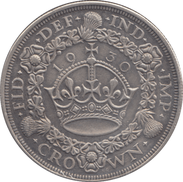 1930 WREATH CROWN ( GVF ) - CROWN - Cambridgeshire Coins