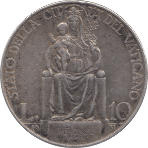 1931 10 LIRA VATICAN CITY - WORLD COINS - Cambridgeshire Coins