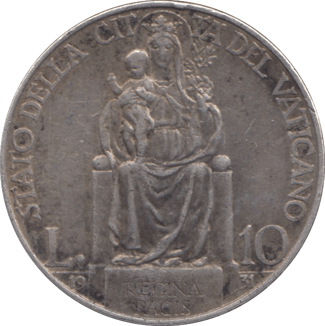 1931 10 LIRA VATICAN CITY - WORLD COINS - Cambridgeshire Coins