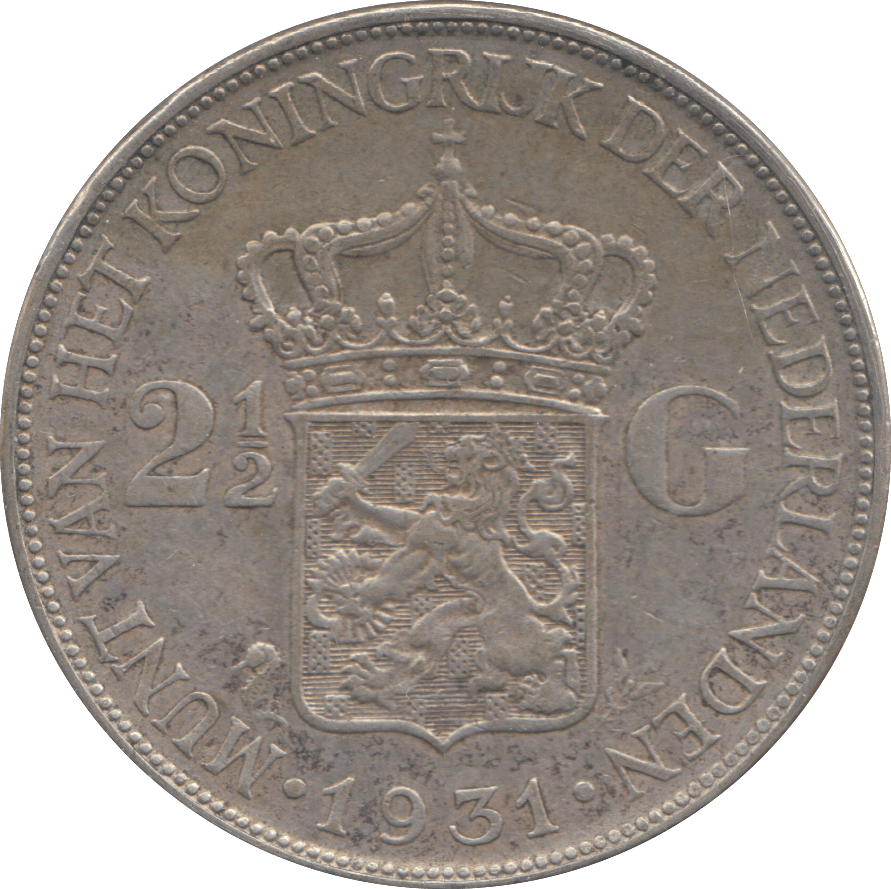 1931 2 1/2 GULDEN NETHERLANDS - WORLD COINS - Cambridgeshire Coins