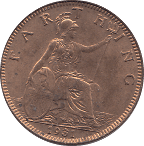 1931 FARTHING ( BU ) - FARTHING - Cambridgeshire Coins