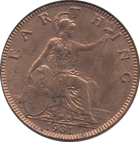 1931 FARTHING ( BU ) - FARTHING - Cambridgeshire Coins
