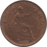 1931 FARTHING ( UNC ) - Farthing - Cambridgeshire Coins