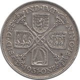 1931 FLORIN ( VF ) - FLORIN - Cambridgeshire Coins