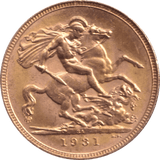 1931 GOLD SOVEREIGN ( UNC ) PRETORIA MINT - SOVEREIGN - Cambridgeshire Coins