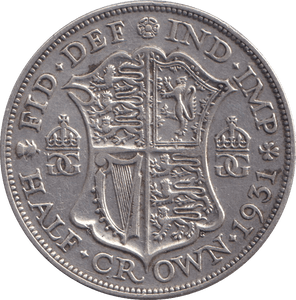 1931 HALF CROWN ( GVF ) - HALF FARTHING - Cambridgeshire Coins