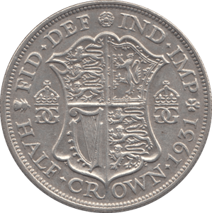 1931 HALFCROWN ( EF ) - Halfcrown - Cambridgeshire Coins
