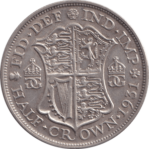 1931 HALFCROWN ( EF ) - HALFCROWN - Cambridgeshire Coins