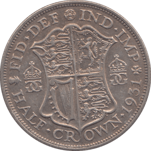 1931 HALFCROWN ( VF ) - HALFCROWN - Cambridgeshire Coins