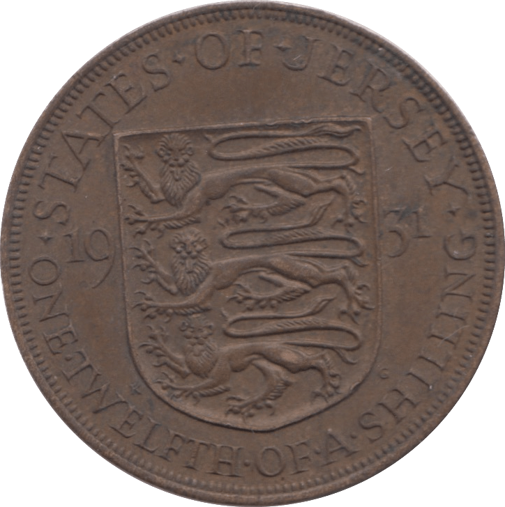 1931 JERSEY ONE TWELFTH OF A SHILLING - WORLD COINS - Cambridgeshire Coins
