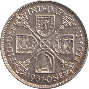 1931 ONE FLORIN ( AUNC ) - WORLD COINS - Cambridgeshire Coins