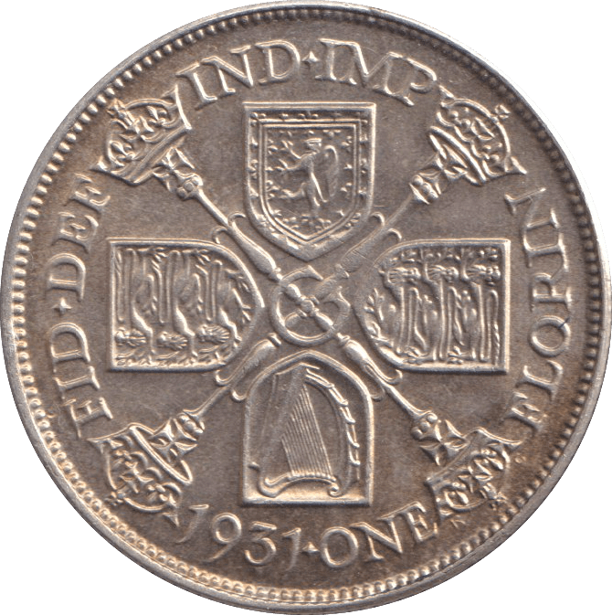 1931 ONE FLORIN ( AUNC ) - WORLD COINS - Cambridgeshire Coins
