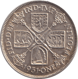 1931 ONE FLORIN ( AUNC ) - WORLD COINS - Cambridgeshire Coins