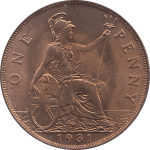 1931 PENNY ( UNC ) - PENNY - Cambridgeshire Coins