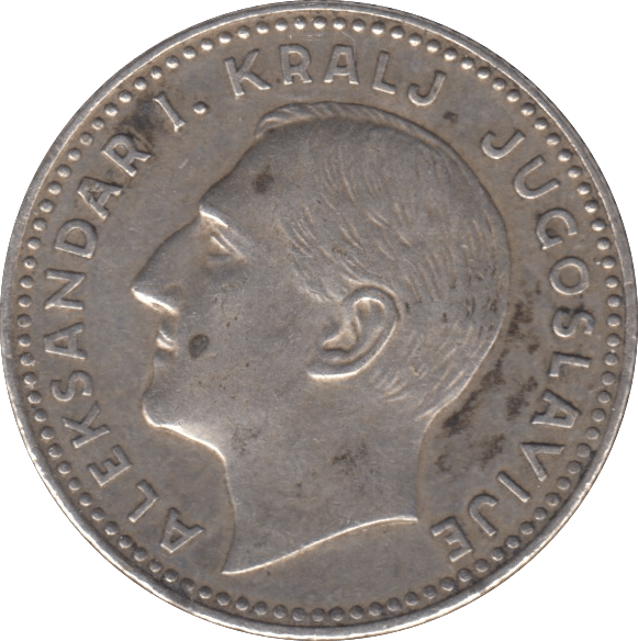 1931 SILVER 10 DINARA YUGOSLAVIA - SILVER WORLD COINS - Cambridgeshire Coins
