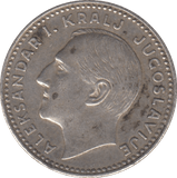 1931 SILVER 10 DINARA YUGOSLAVIA - SILVER WORLD COINS - Cambridgeshire Coins