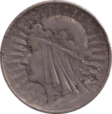 1931 SILVER 10 ZLOTYCH POLAND - SILVER WORLD COINS - Cambridgeshire Coins