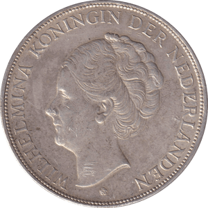 1931 SILVER 2 1/2 GULDEN NETHERLANDS - SILVER WORLD COINS - Cambridgeshire Coins