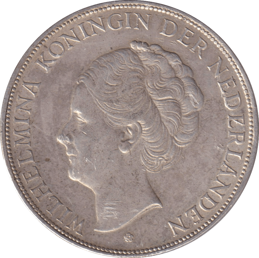 1931 SILVER 2 1/2 GULDEN NETHERLANDS - SILVER WORLD COINS - Cambridgeshire Coins