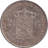 1931 SILVER 2 1/2 GULDEN NETHERLANDS - SILVER WORLD COINS - Cambridgeshire Coins