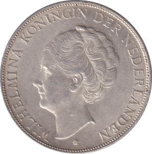 1931 SILVER 2 1/2 GULDEN NETHERLANDS - SILVER WORLD COINS - Cambridgeshire Coins