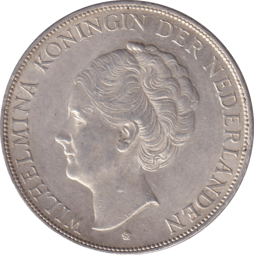 1931 SILVER 2 1/2 GULDEN NETHERLANDS - SILVER WORLD COINS - Cambridgeshire Coins