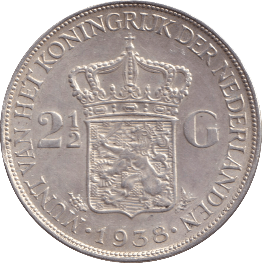1931 SILVER 2 1/2 GULDEN NETHERLANDS - SILVER WORLD COINS - Cambridgeshire Coins