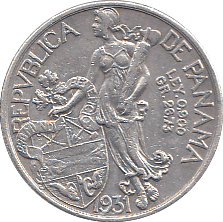 1931 SILVER BALBOA PANAMA - SILVER WORLD COINS - Cambridgeshire Coins