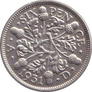 1931 SIXPENCE ( AUNC ) - SIXPENCE - Cambridgeshire Coins