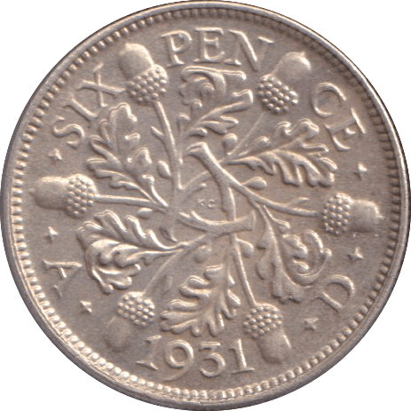 1931 SIXPENCE ( EF ) - SIXPENCE - Cambridgeshire Coins