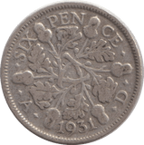1931 SIXPENCE ( FINE ) - SIXPENCE - Cambridgeshire Coins