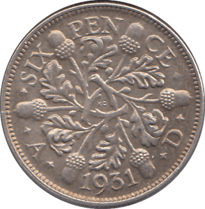 1931 SIXPENCE ( VF ) - SIXPENCE - Cambridgeshire Coins