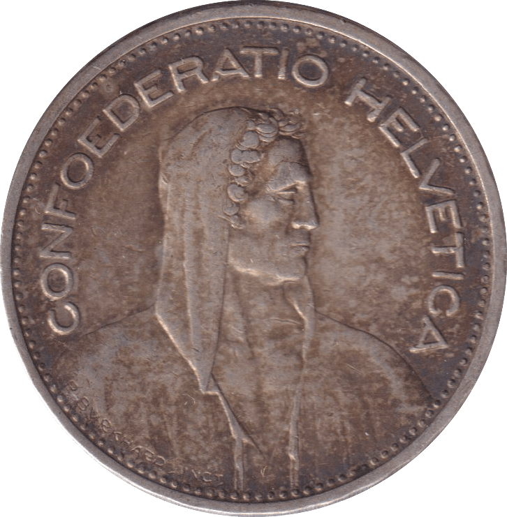 1931 SWITZERLAND 5 FRANC - WORLD COINS - Cambridgeshire Coins