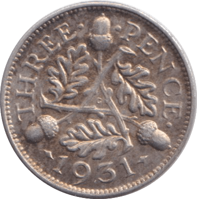 1931 THREEPENCE ( EF ) - THREEPENCE - Cambridgeshire Coins