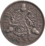 1931 THREEPENCE ( GF ) - THREEPENCE - Cambridgeshire Coins