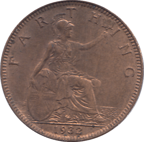 1932 FARTHING ( BU ) - FARTHING - Cambridgeshire Coins