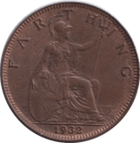 1932 FARTHING ( EF ) - FARTHING - Cambridgeshire Coins