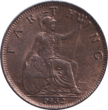 1932 FARTHING ( EF ) - FARTHING - Cambridgeshire Coins