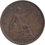 1932 FARTHING ( GF ) - FARTHING - Cambridgeshire Coins