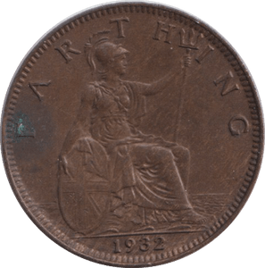 1932 FARTHING ( GVF ) - FARTHING - Cambridgeshire Coins