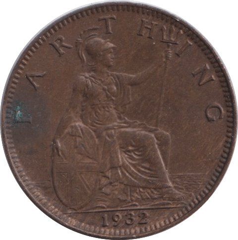 1932 FARTHING ( GVF ) - FARTHING - Cambridgeshire Coins
